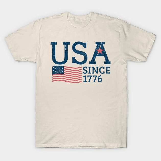 July 4th USA Since 1776 - Retro T-Shirt by Can Photo